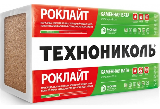 Утеплитель Базальтовый ТЕХНОНиколь Роклайт (1200х600х100) 35кг/м3; 0,432м3/уп