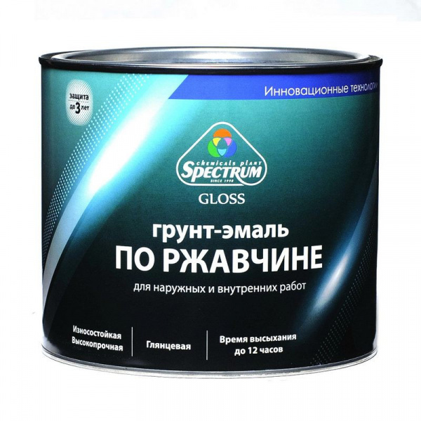 Грунт-эмаль по ржавчине 3 в 1 SPECTRUM GLOSS синий, 6кг